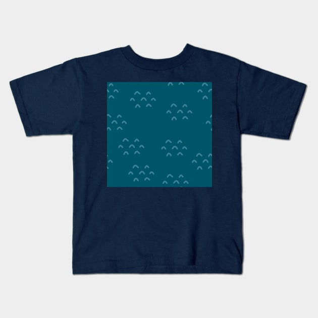 Turquoise Arrow Pattern Kids T-Shirt by ontheoutside